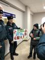 В предверии праздника учащиеся 4 «Б» класса вместе с классным руководителем Надточеевой Н. М.  поздравили коллектив Хойникского районного отдела по чрезвычайным ситуациям с Днем защитника Отечества