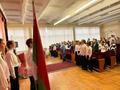 Торжественная линейка, посвящённая Дню освобождения Хойникского района от немецко-фашистских захватчиков.